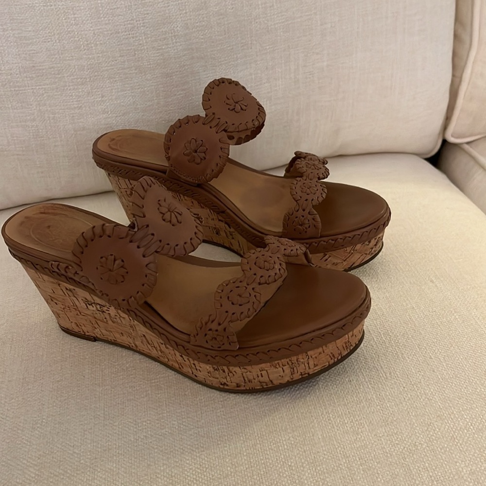 Jack Rogers Brown Leather and Cork Women's Sandals